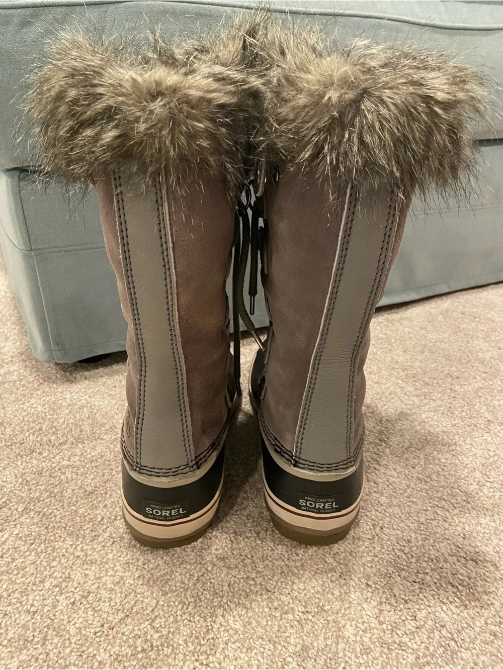 Sorel Black Faux Fur Boot Interior Label